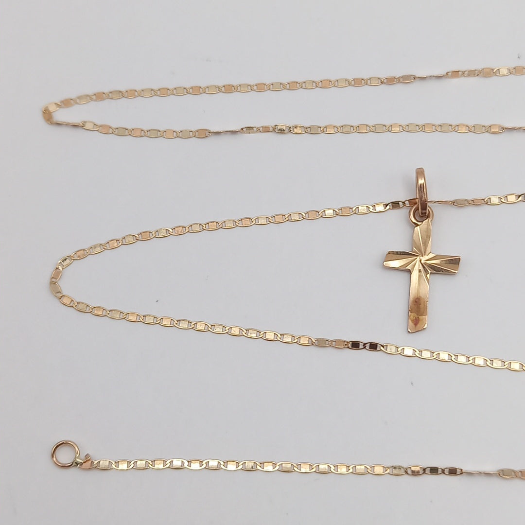 CADENA, CRUZ, DIJE ORO 10 K 1.3 GRMS (SEMINUEVO)
