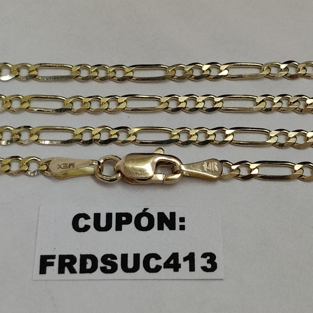 CADENA 3X1 14K 55 CM 4.9 GR (NUEVO)