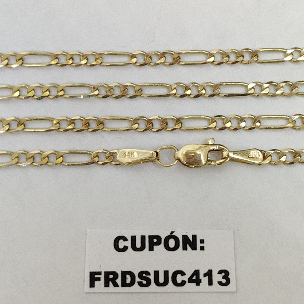 CADENA TEJIDO 3X1 14K 60 CM 5.6 GR (NUEVO)