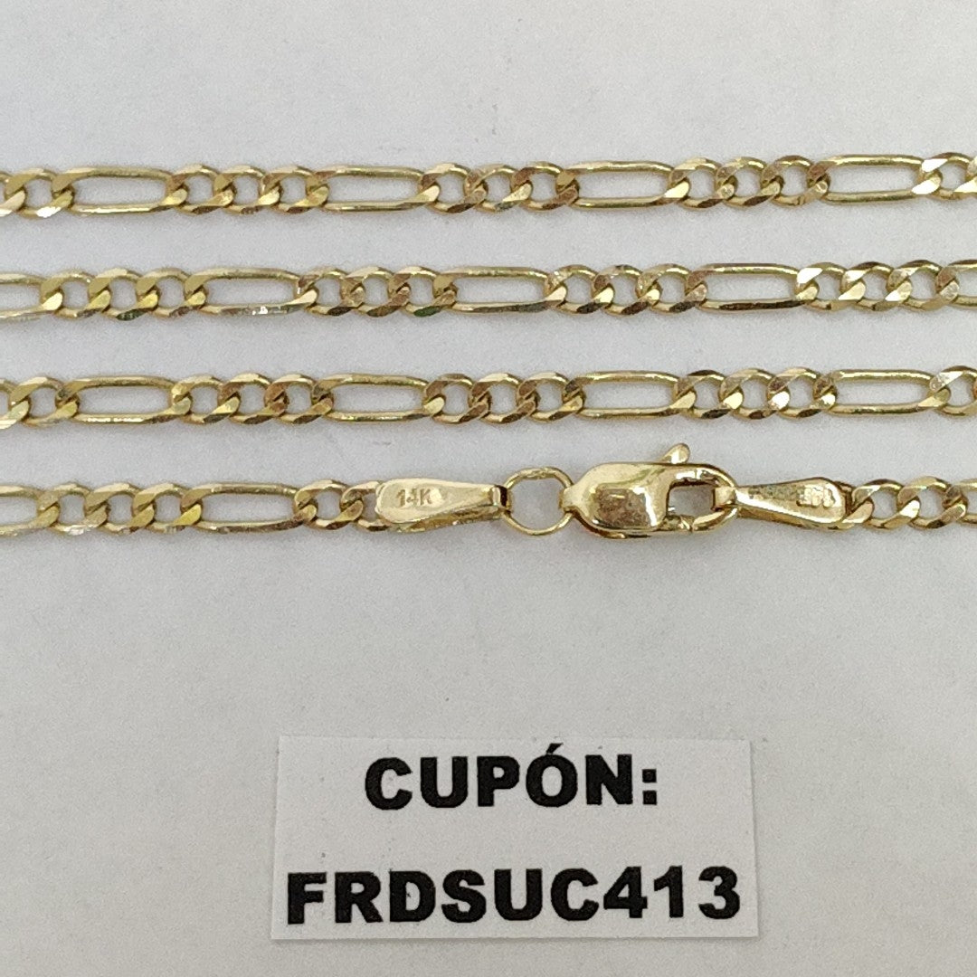 CADENA TEJIDO 3X1 14K 60 CM 5.6 GR (NUEVO)
