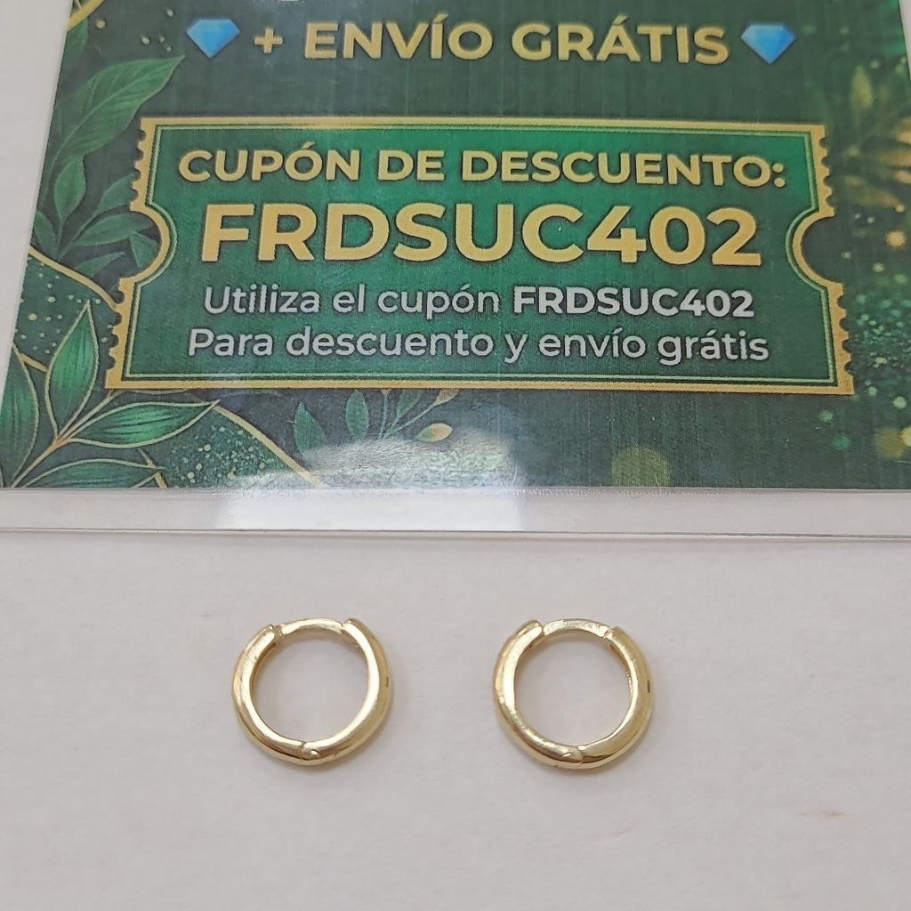 ARETES ARRACADAS LISAS 10K 1.2 GR (NUEVO)