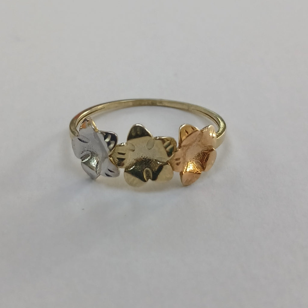 ANILLOS ANILLITO FIG FLORES 10K TALLA 9 1.3 GR (NUEVO)