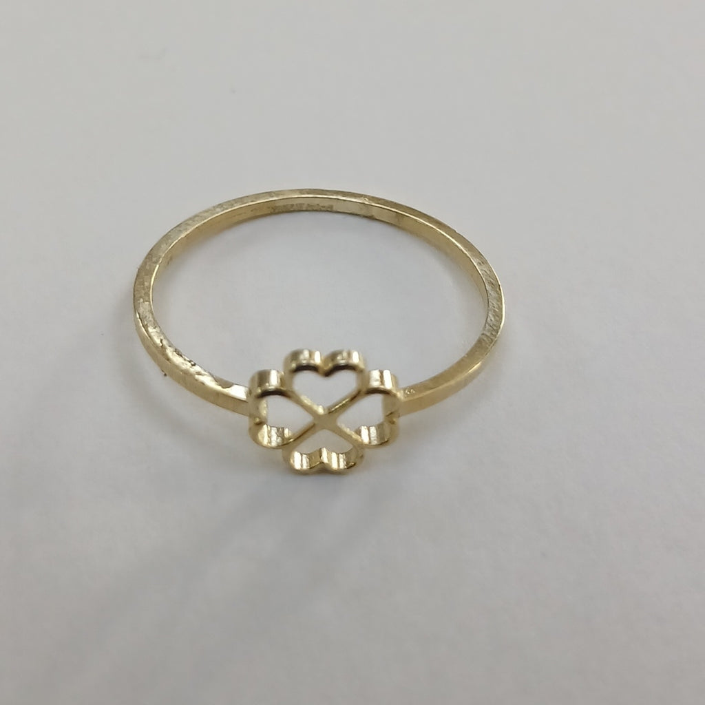 ANILLOS ANILLITO FIG TREBOL 10K TALLA 7 0.8 GR (NUEVO)