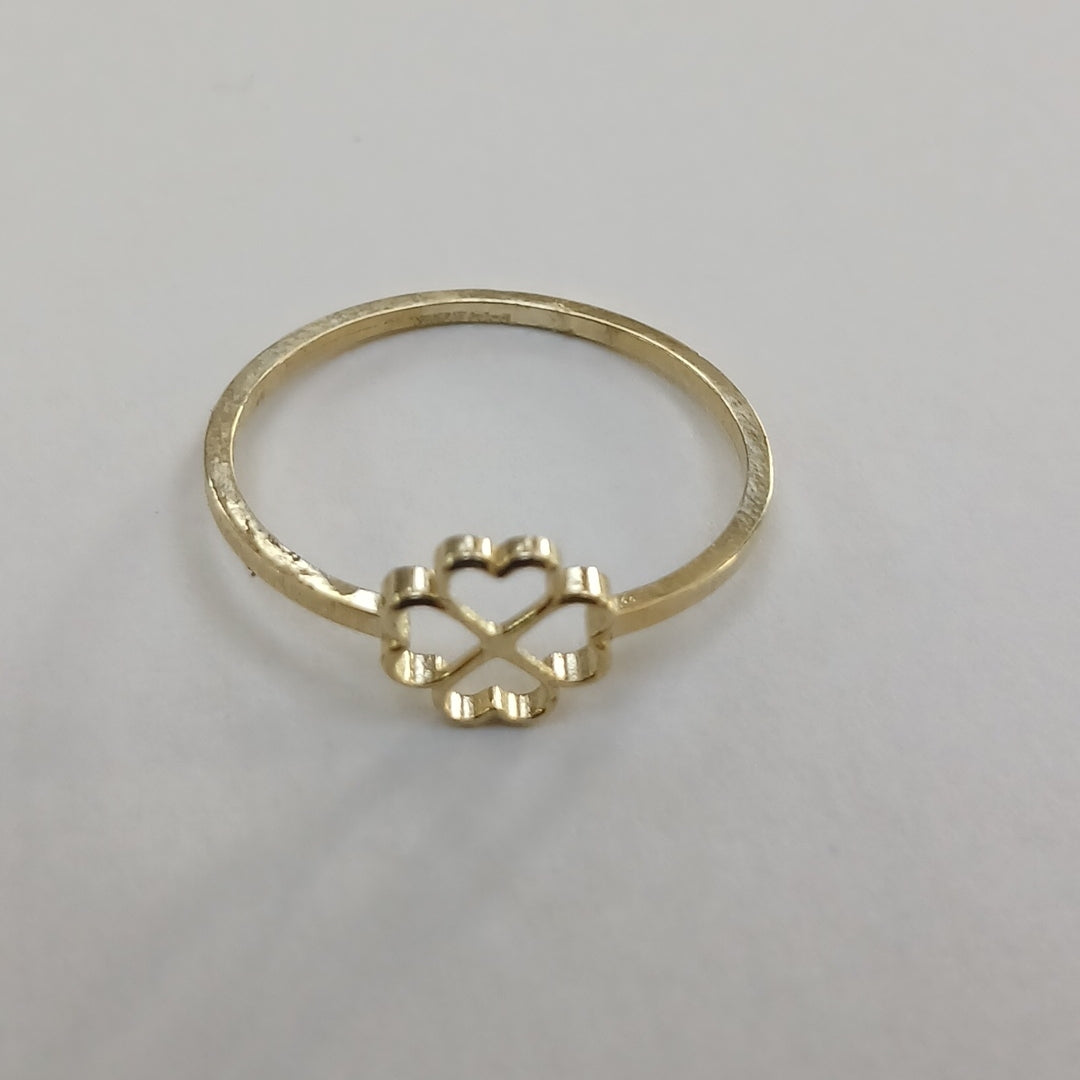ANILLOS ANILLITO FIG TREBOL 10K TALLA 7 0.8 GR (NUEVO)