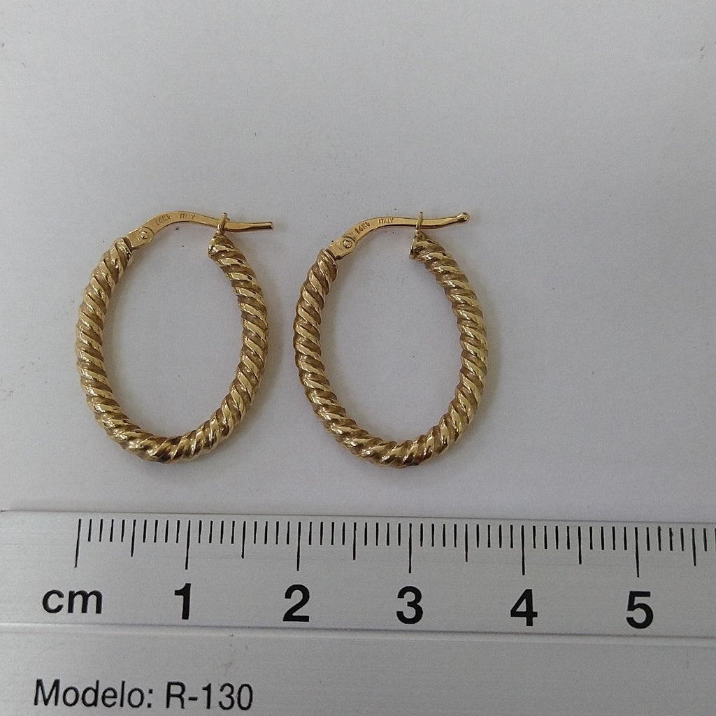 ARRACADAS PAR ORO 14 K 1,00 GRMS (SEMINUEVO)