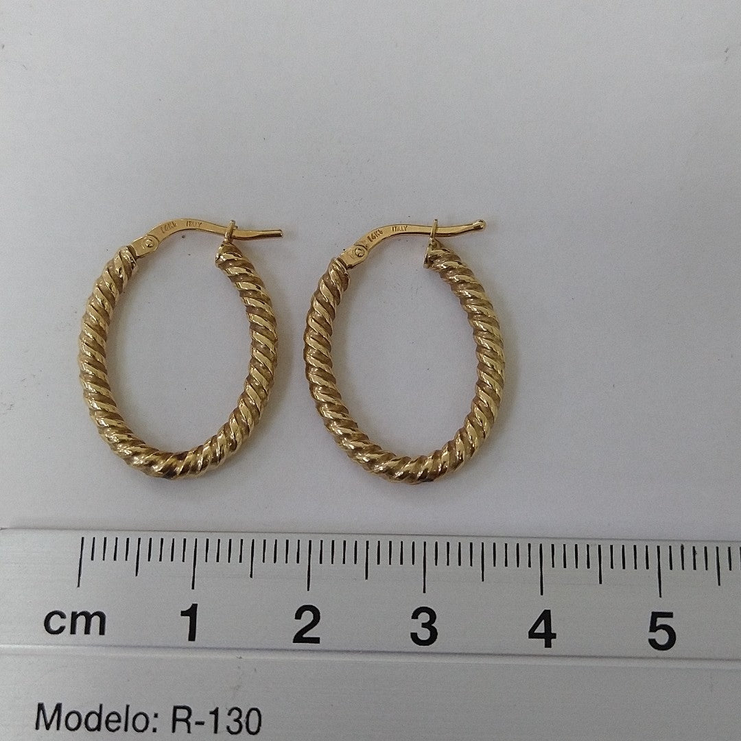ARRACADAS PAR ORO 14 K 1,00 GRMS (SEMINUEVO)