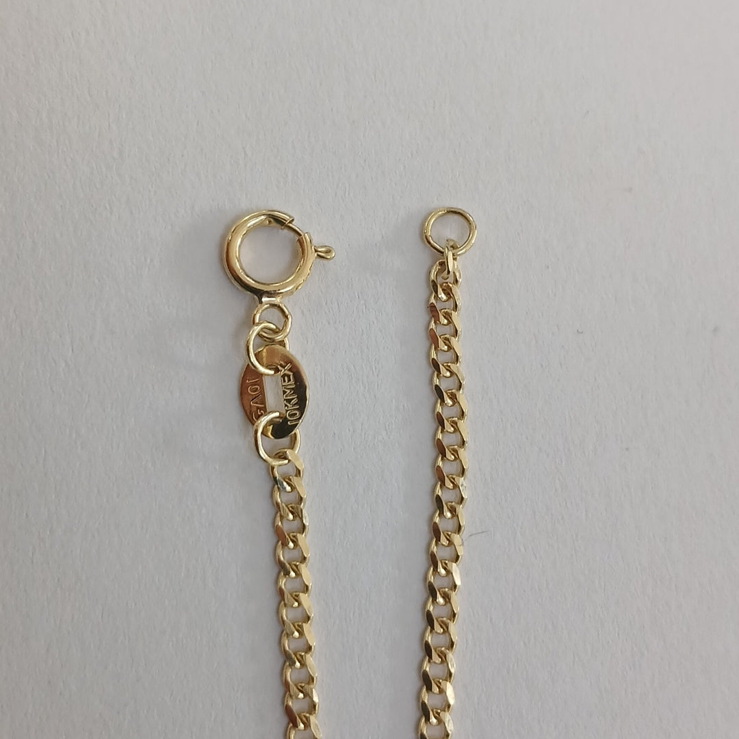 CADENAS TEJIDO BARBADA ORO 10K 55 CM 3.8 GR (NUEVO)