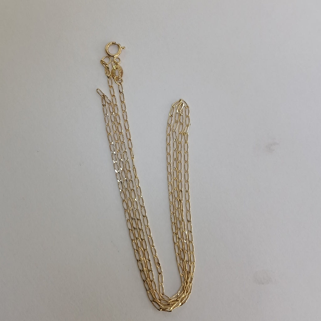 CADENAS TEJIDO ESLABONES ORO 10K 60 CM 2 GR (NUEVO)