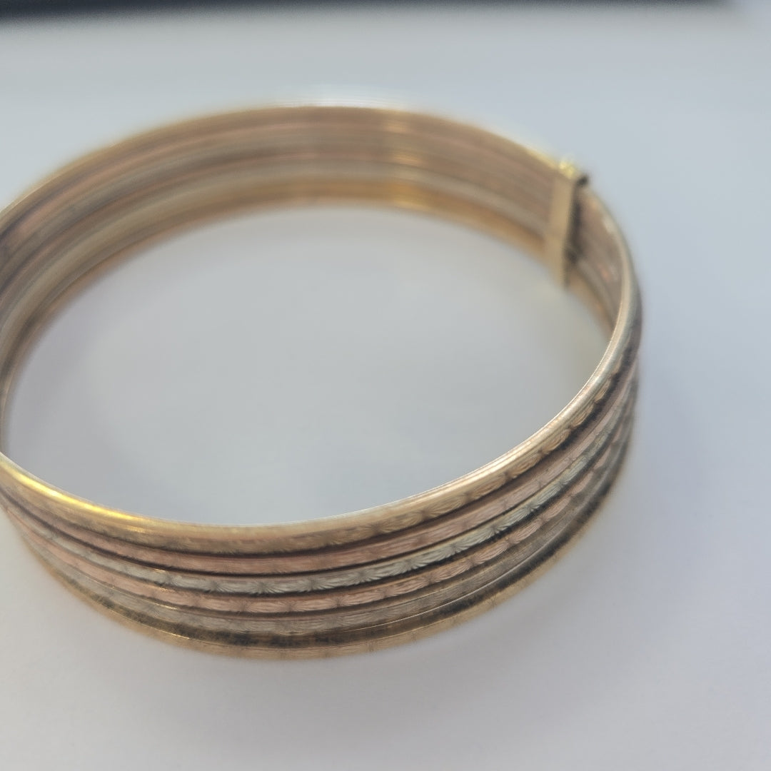 SEMANARIO DE PULSERAS ORO COMBINADO 10 K 22,60 GRMS (SEMINUEVO)