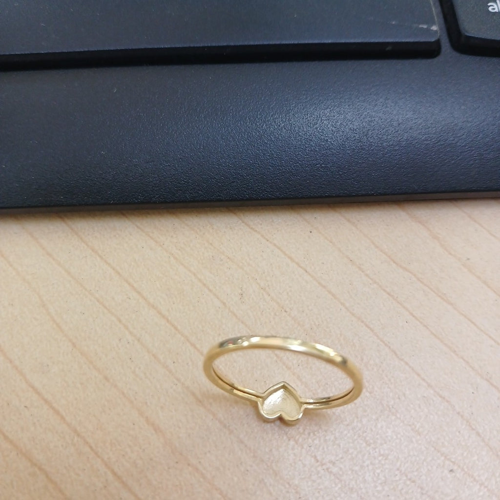ANILLOS ANILLITO FIG CORAZON 10K TALLA 7 1.1 GR (NUEVO)