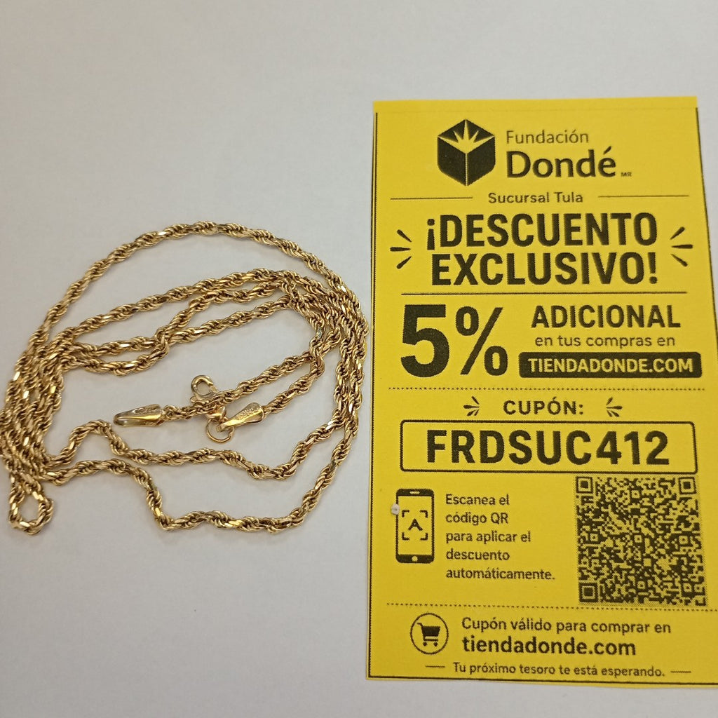 CADENA ORO 10 K 8.6 GRMS (SEMINUEVO)
