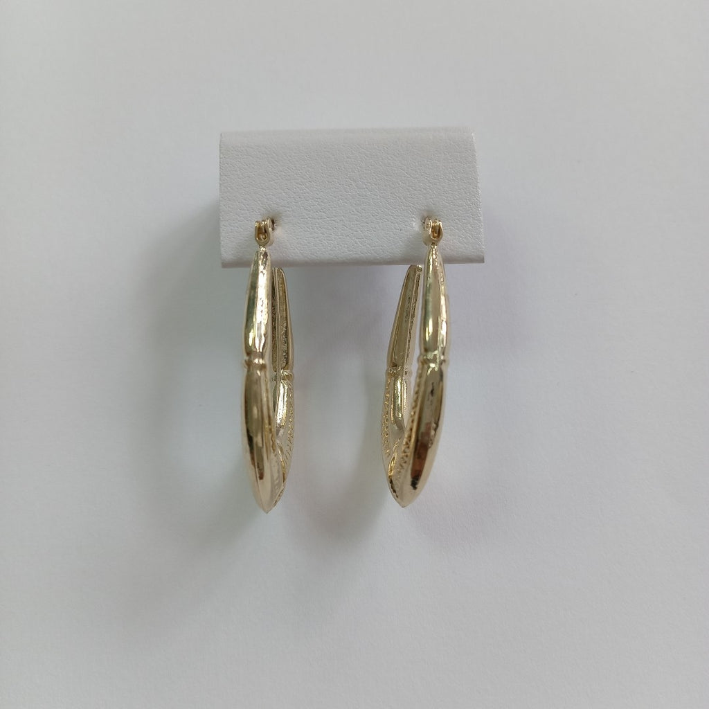ARETES ARRACADAS ESTRIADAS 14K 2.7 GR (NUEVO)