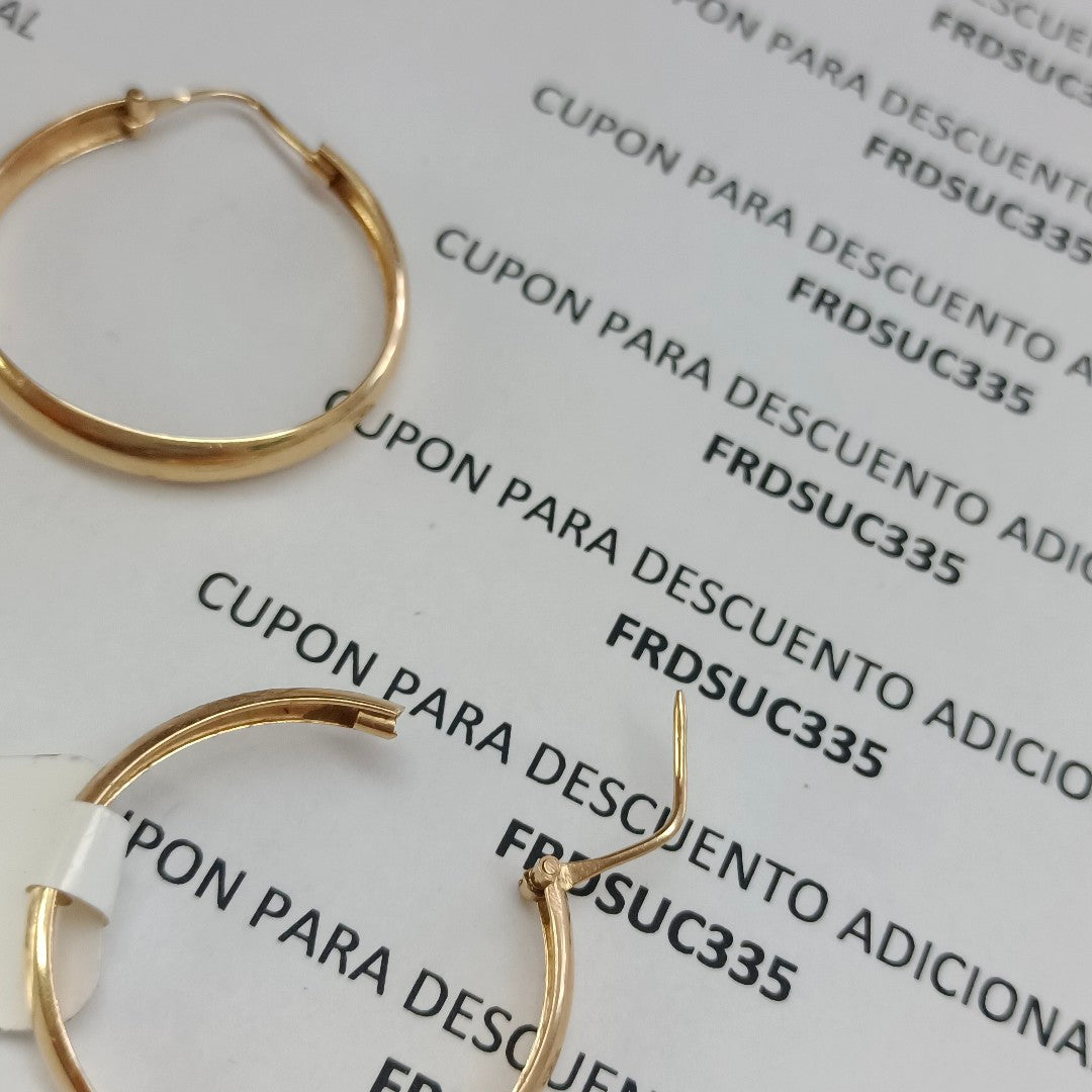 ARRACADAS PAR ORO 14 K 3.4 GRMS (SEMINUEVO)