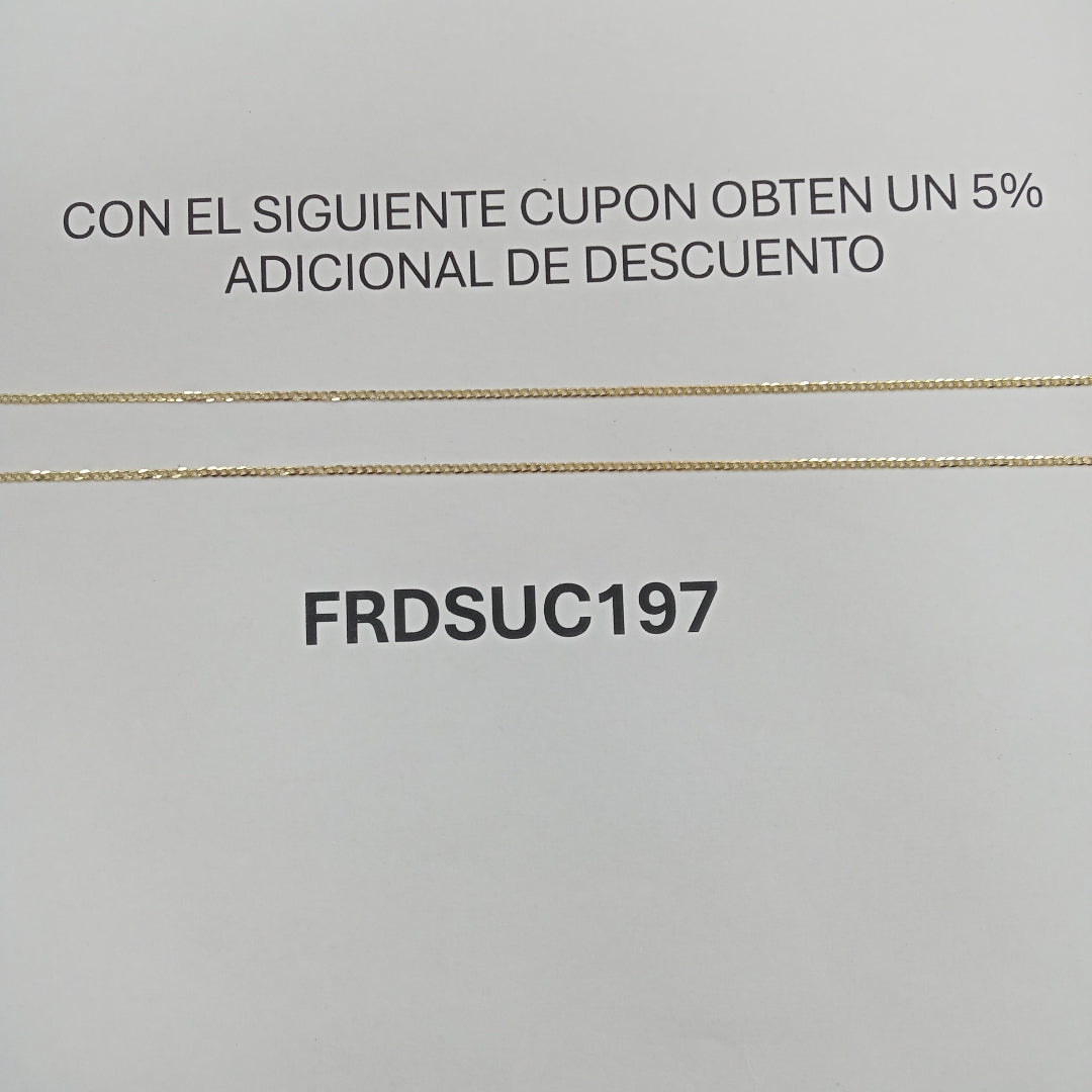 CADENAS BARBADA AMARILLA ORO 14K 2.2 (NUEVO)