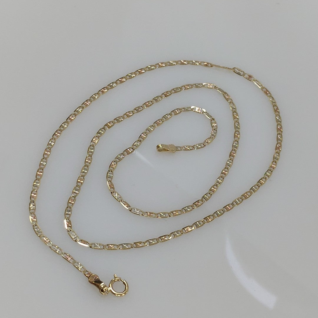CADENA ORO COMBINADO 14 K 2,60 GRMS (SEMINUEVO)