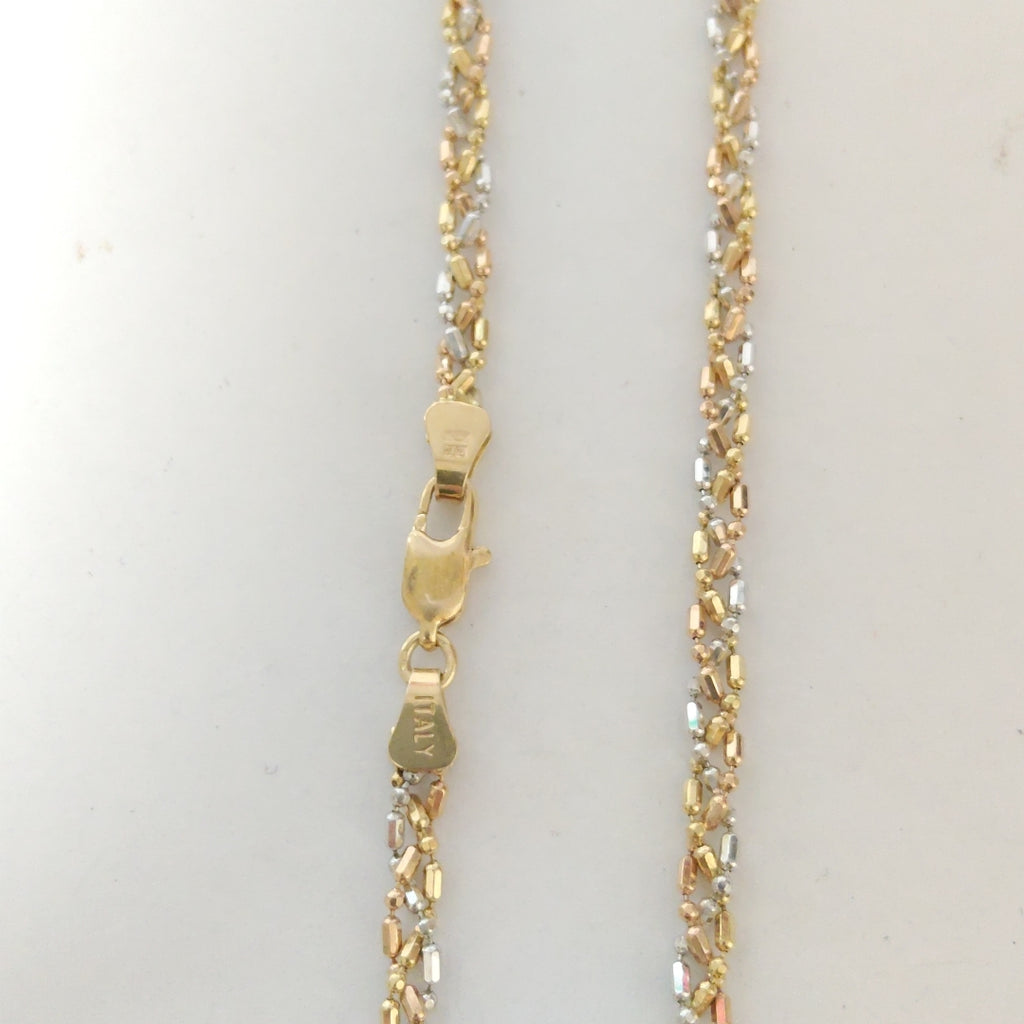 CADENA ORO COMBINADO 14 K 7.7 GRMS (SEMINUEVO)