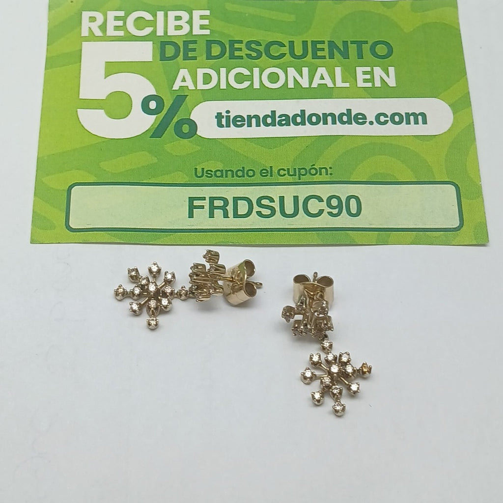 ARETES PAR ORO 18 K 5.6 GRMS (SEMINUEVO)