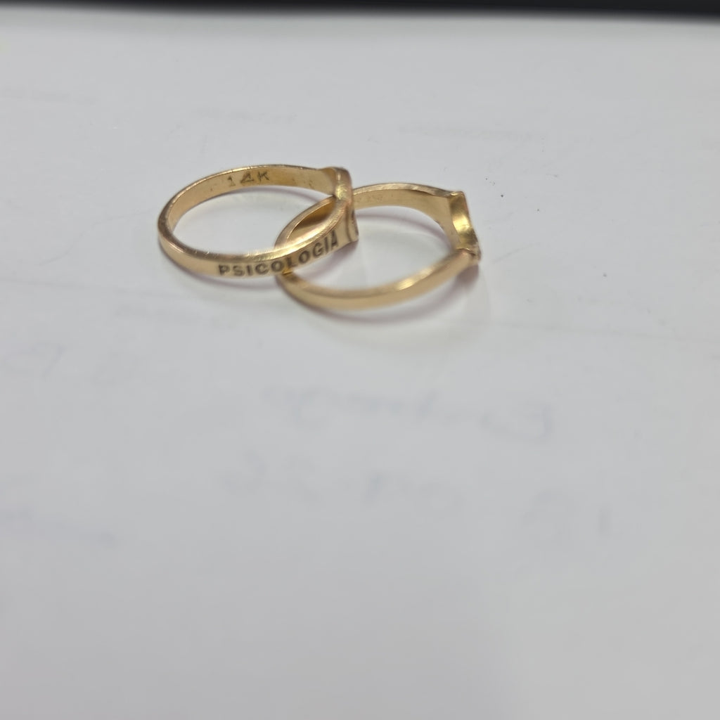 ANILLO DE GRADUACIÓN ORO 14 K 4.8 GRMS (SEMINUEVO)