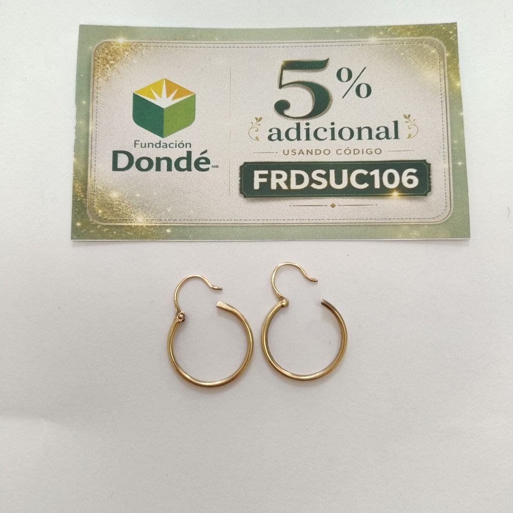 ARRACADAS PAR ORO 8 K 0.9 GRMS (SEMINUEVO)