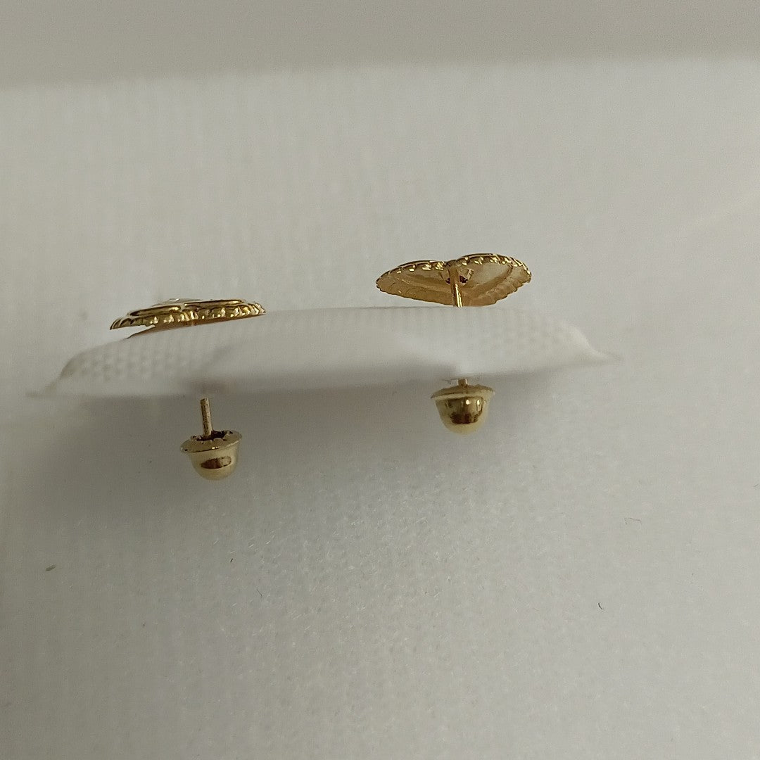 BROQUELES BROQUEL FIG CORAZON C CIRCONIA 14K 0.2614 GR (NUEVO)