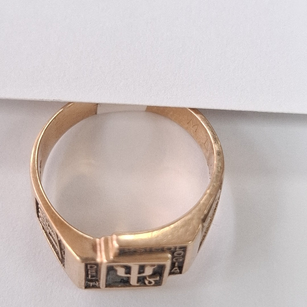 ANILLO DE GRADUACIÓN ORO 14 K 4.9 GRMS (SEMINUEVO)