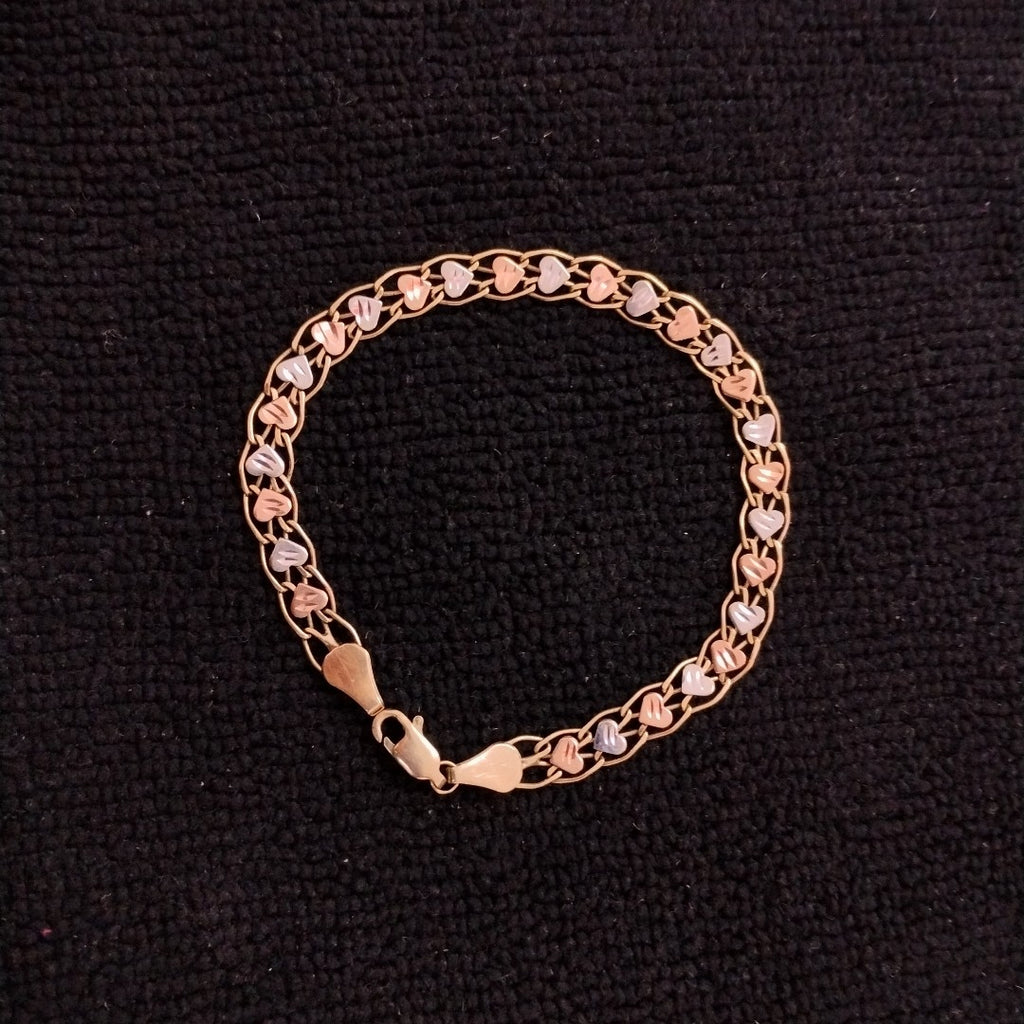 PULSERA ORO COMBINADO 10 K 4.7 GRMS (SEMINUEVO)