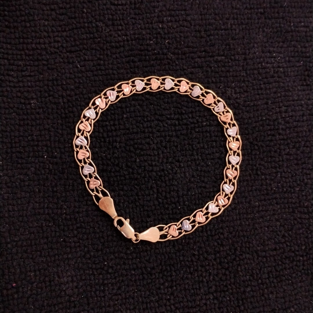 PULSERA ORO COMBINADO 10 K 4.7 GRMS (SEMINUEVO)