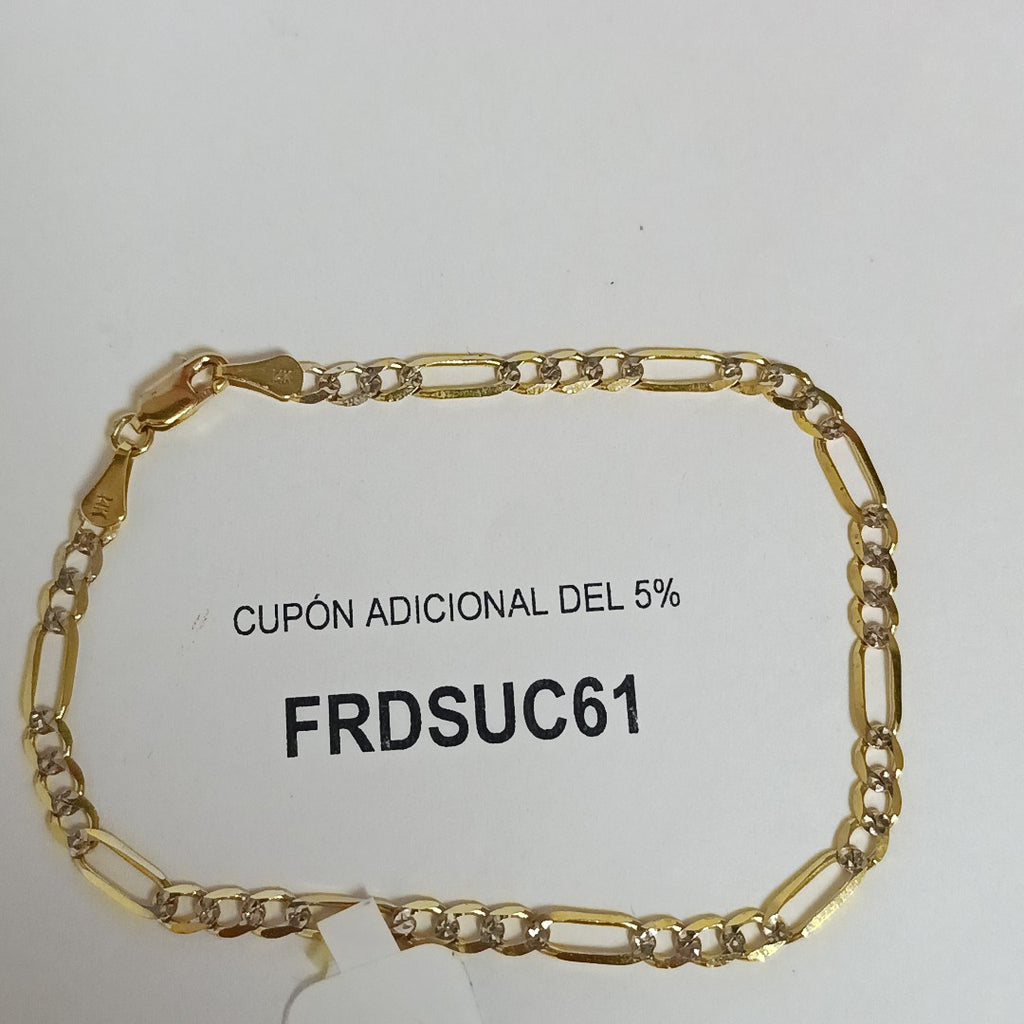PULSERA 3X1 14K 21 CM 4.6 GR (NUEVO)