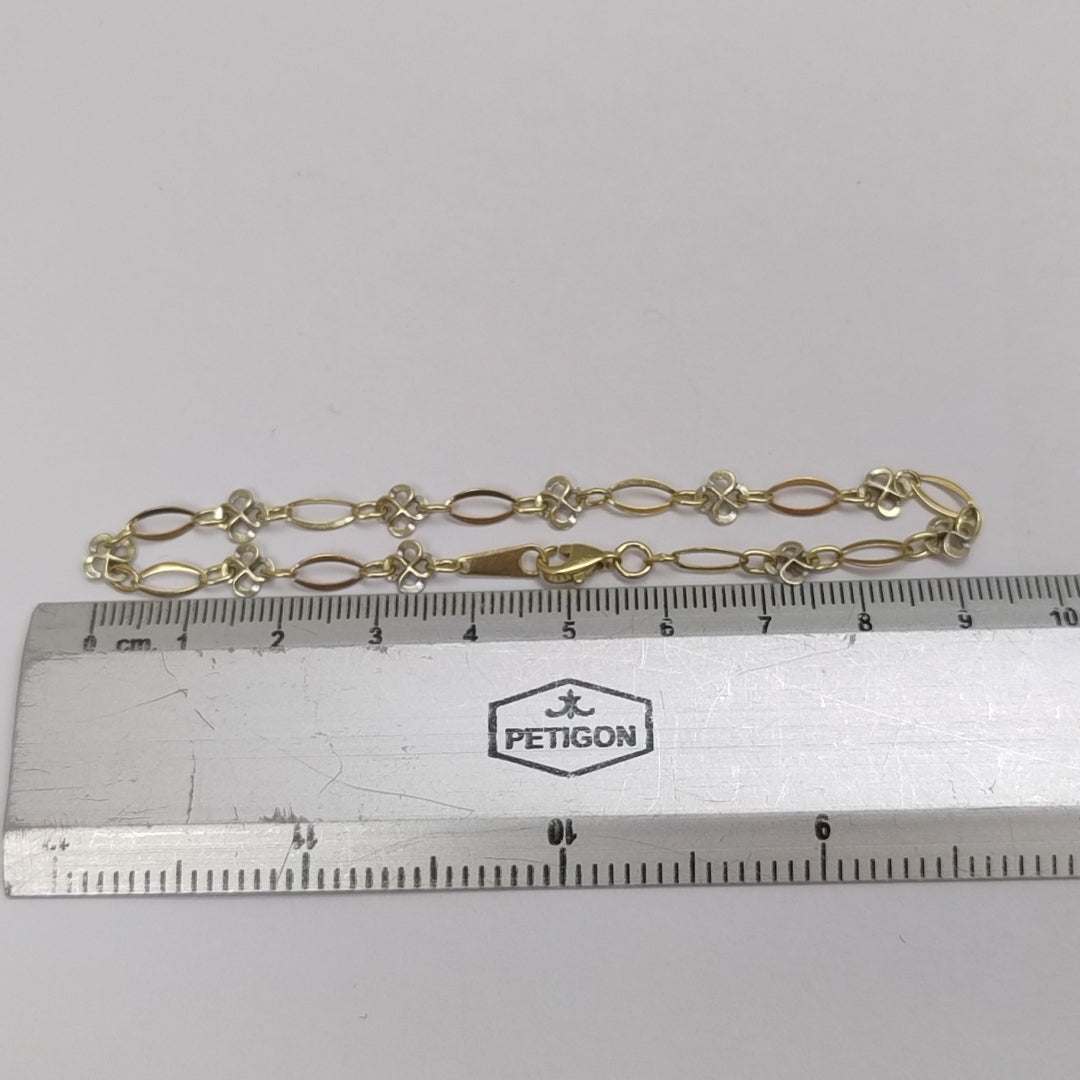 PULSERA ORO COMBINADO 14 K 3 GRMS (SEMINUEVO)