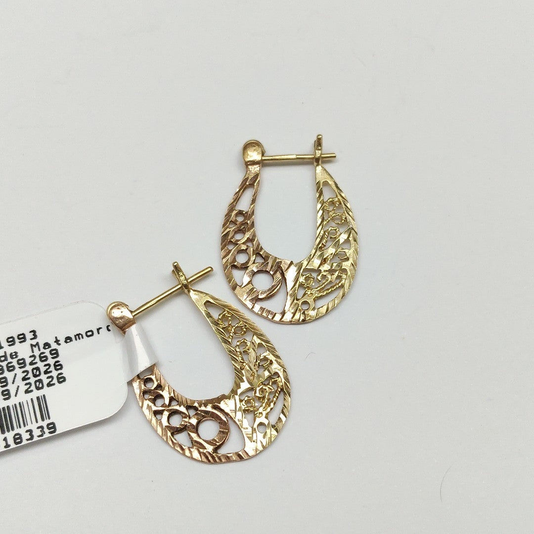 ARRACADAS PAR ORO 14 K 2.2 GRMS (SEMINUEVO)