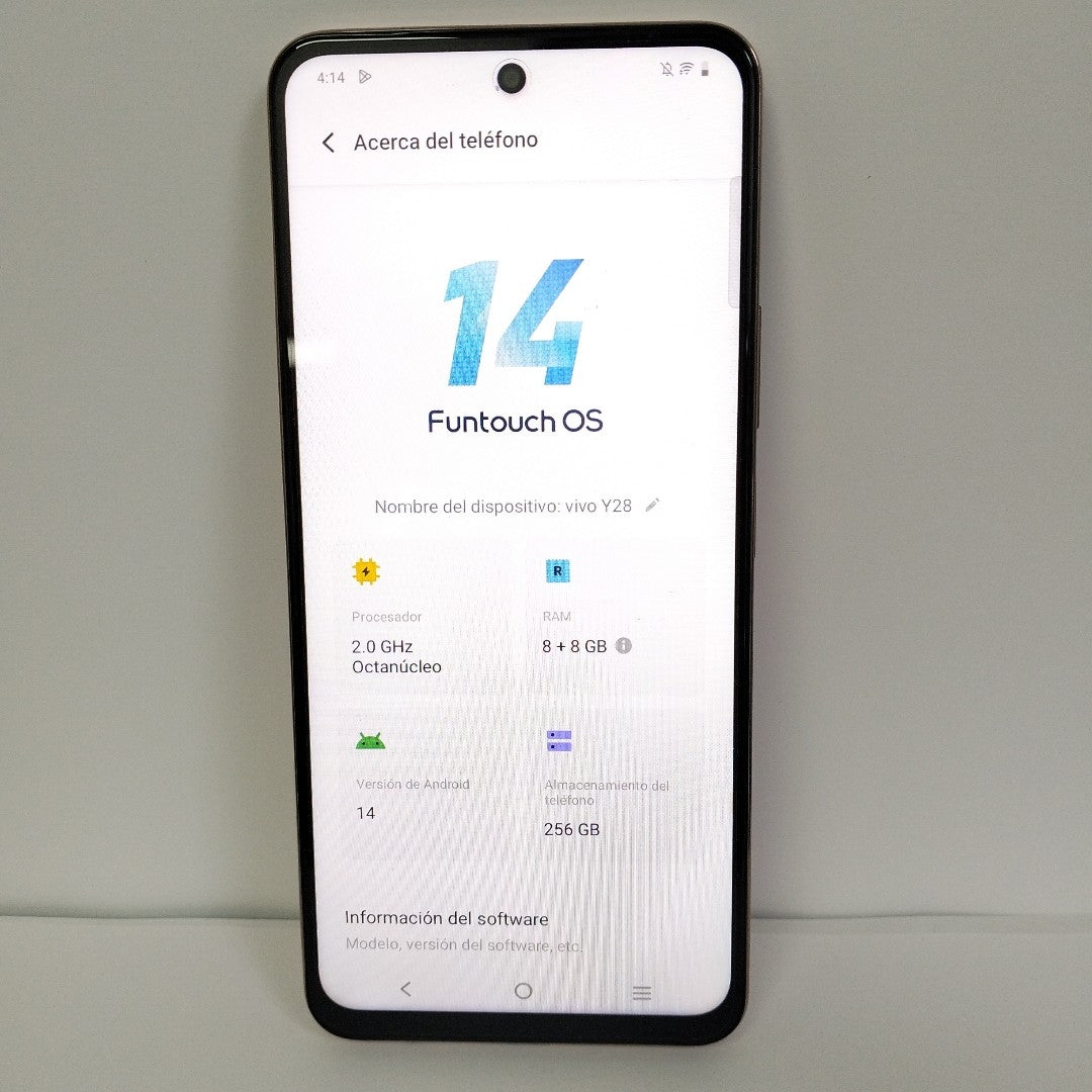 CELULAR VIVO Y28 V2352 256 GB 8 GB RAM (SEMINUEVO)