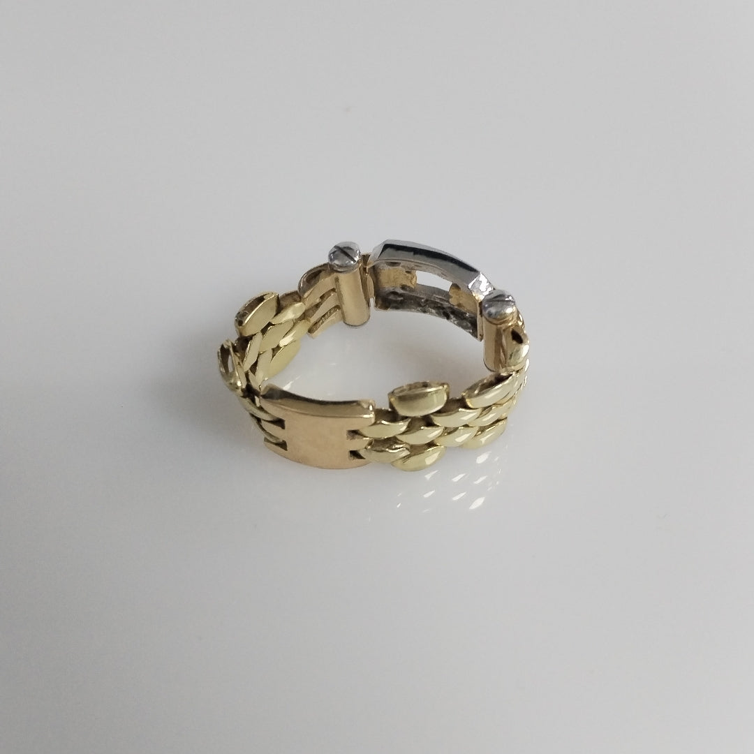 ANILLO ORO, ORO COMBINADO 14 K 7.7 GRMS (SEMINUEVO)