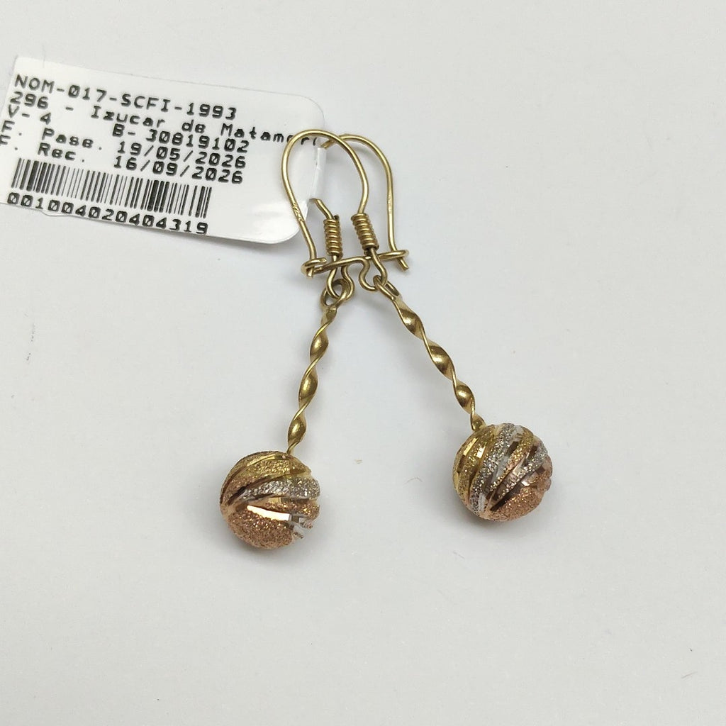 ARETES PAR ORO 14 K 1.9 GRMS (SEMINUEVO)
