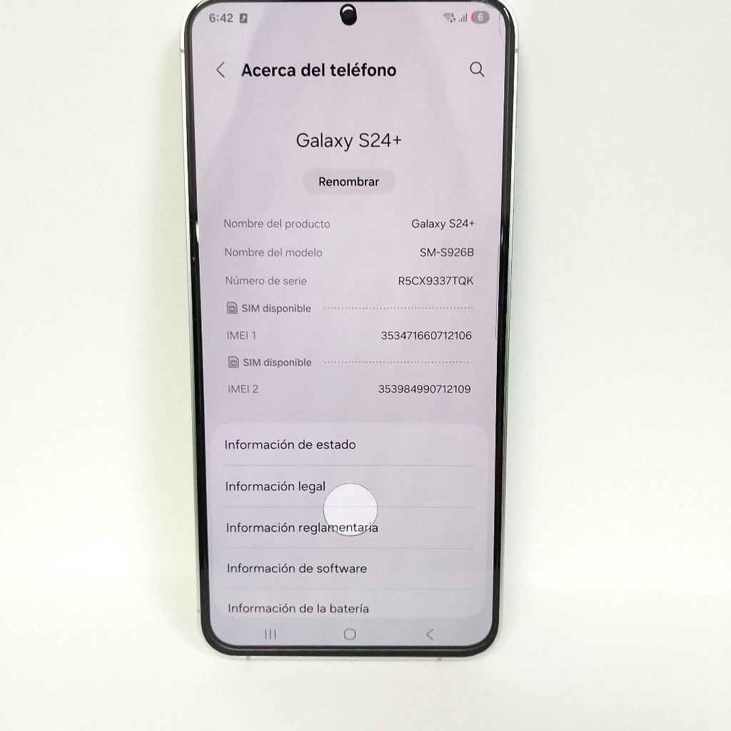 CELULAR SAMSUNG GALAXY S24 + SM-S926B (2024) 256 GB 12 GB RAM (SEMINUEVO)