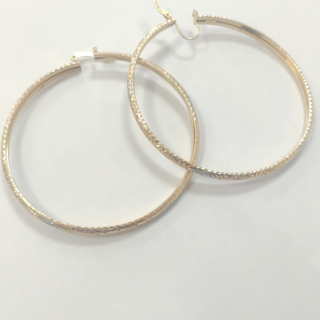 ARRACADAS PAR ORO PLATINO 14 K 7,40 GRMS (SEMINUEVO)