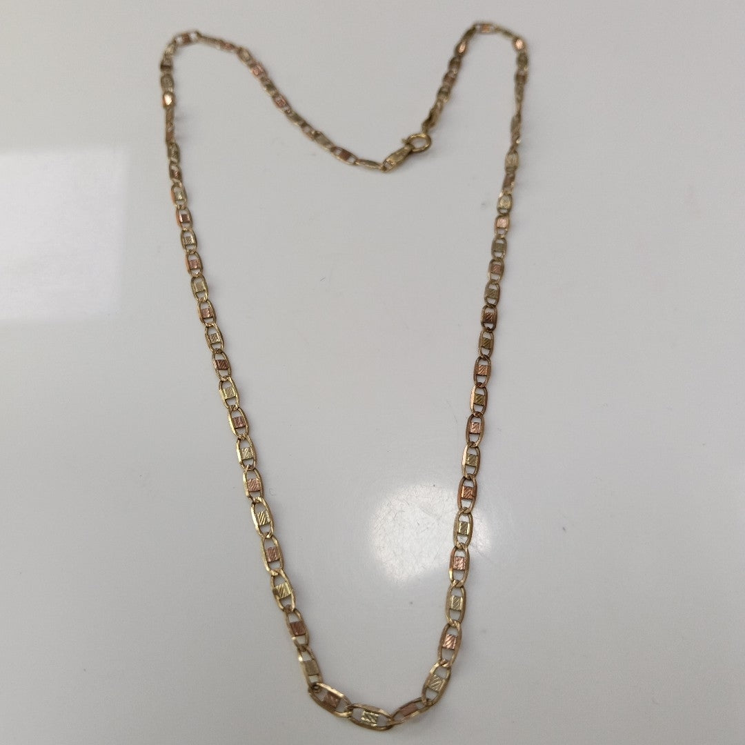 CADENA ORO, ORO COMBINADO 10 K 2.8 GRMS (SEMINUEVO)