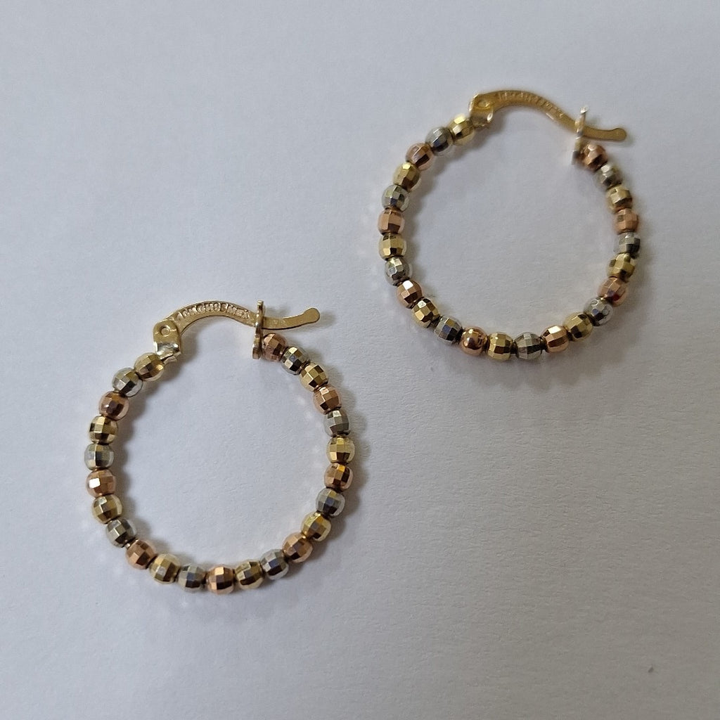 ARRACADAS PAR ORO COMBINADO 10 K 2,70 GRMS (SEMINUEVO)