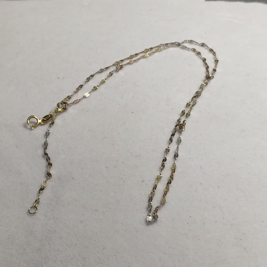 CADENA ORO COMBINADO 14 K 1.1 GRMS (SEMINUEVO)