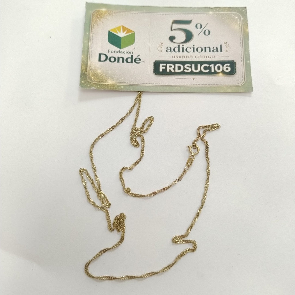 CADENA ORO 14 K 2,40 GRMS (SEMINUEVO)