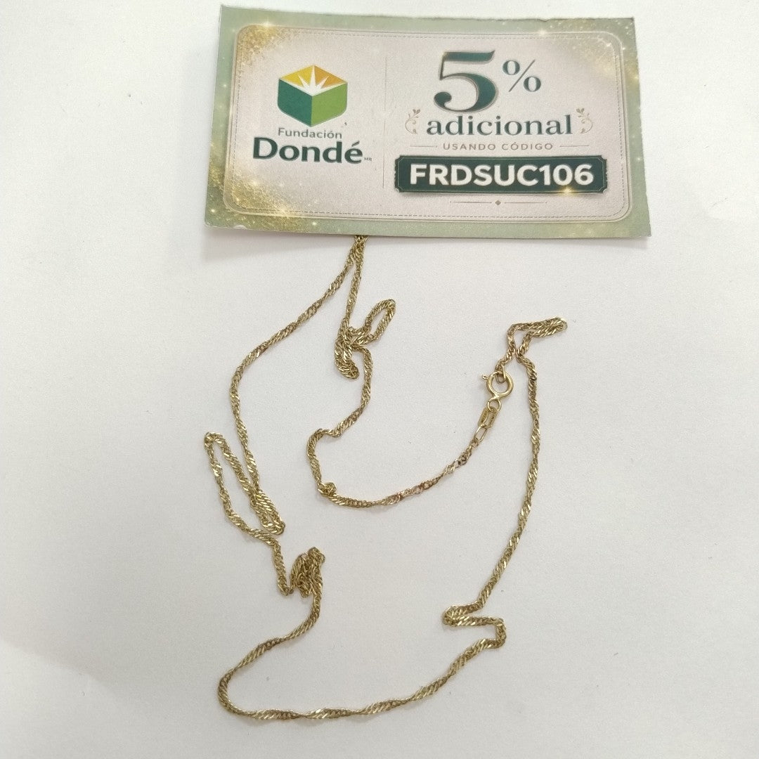 CADENA ORO 14 K 2,40 GRMS (SEMINUEVO)