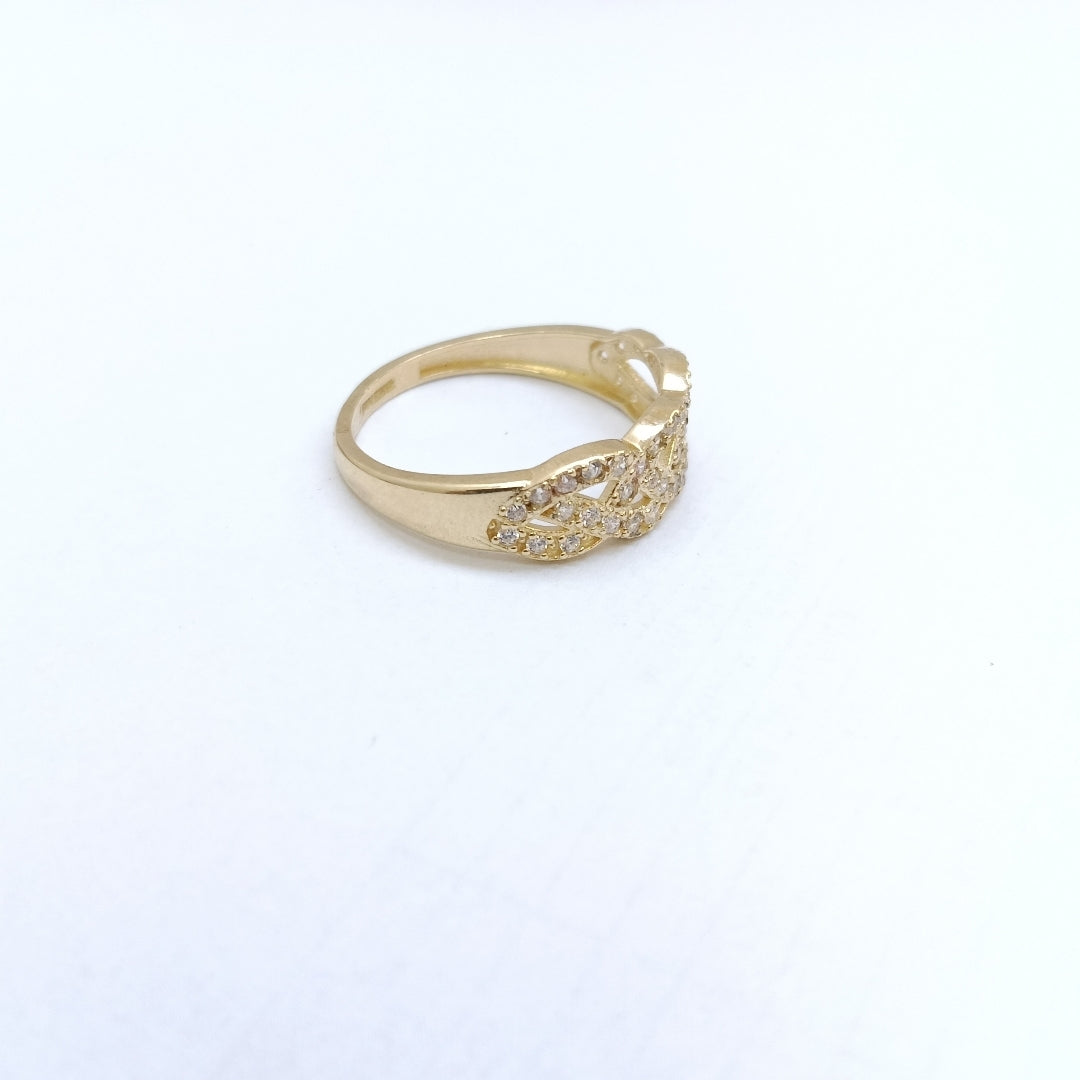 ANILLOS C CIRCONIAS 14K TALLA 9 2.6 GR (NUEVO)