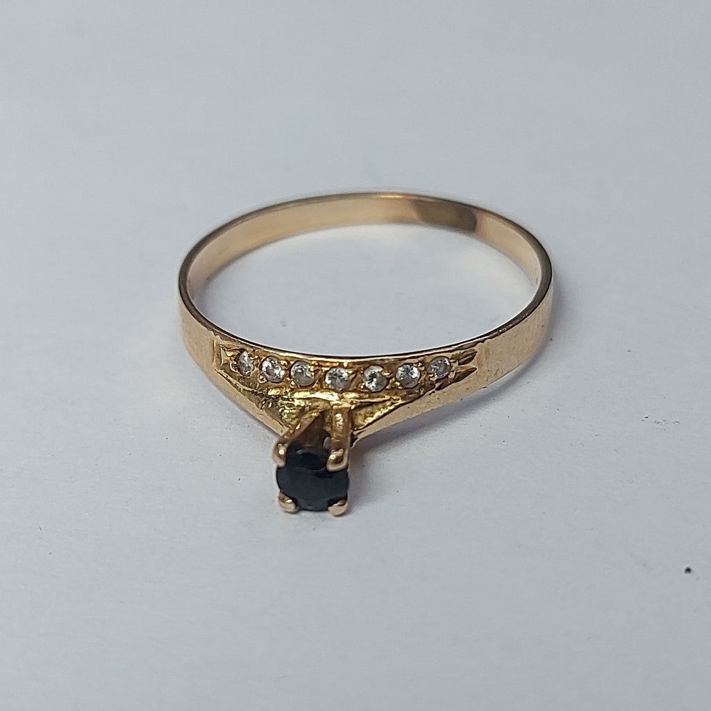 ANILLITO,SOLITARIO ORO 14 K 1,40 GRMS (SEMINUEVO)