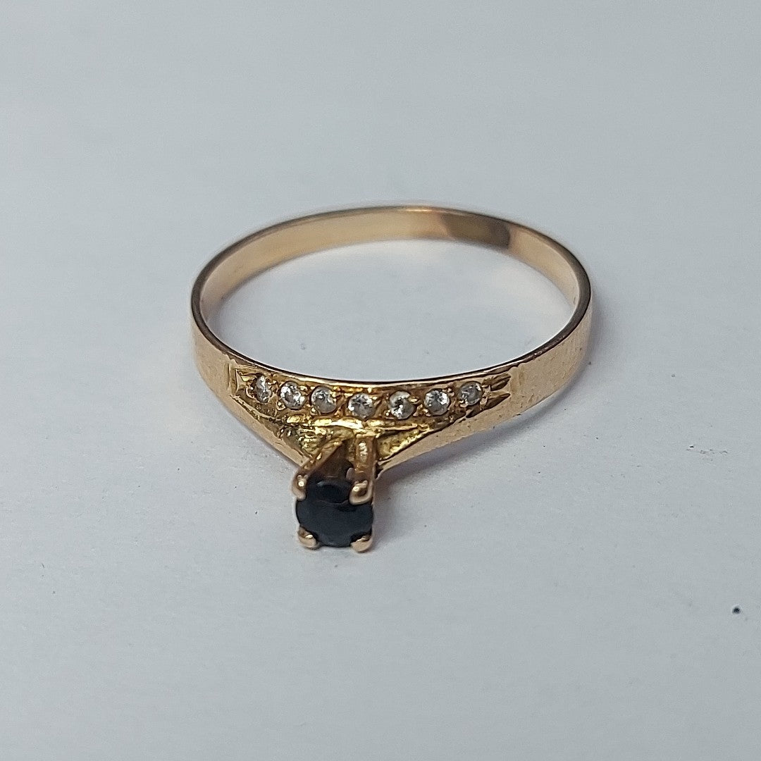 ANILLITO,SOLITARIO ORO 14 K 1,40 GRMS (SEMINUEVO)