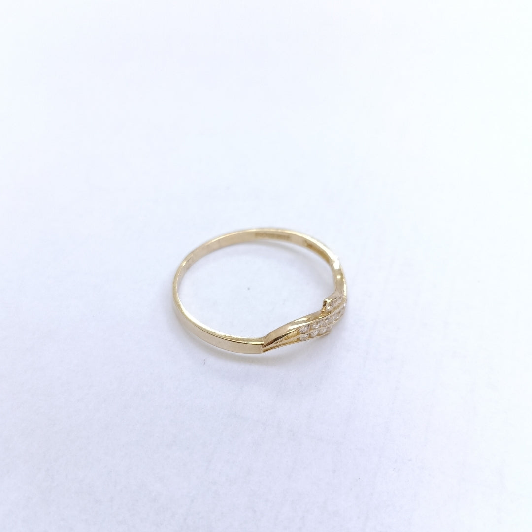 ANILLOS CON CIRCONIAS 14K TALLA 7 0.8 GR (NUEVO)