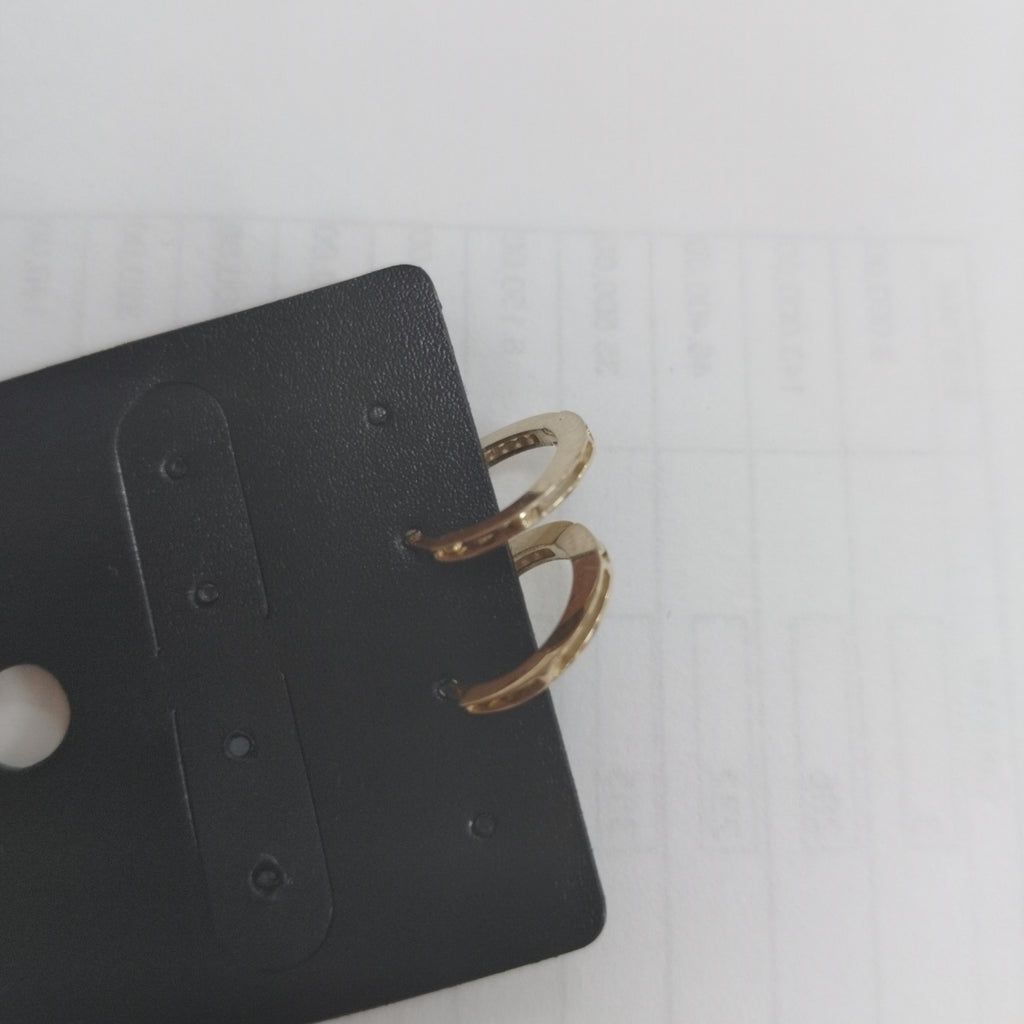 ARETES ARRACADAS CON CIRCONIAS 14K 1.2 GR (NUEVO)