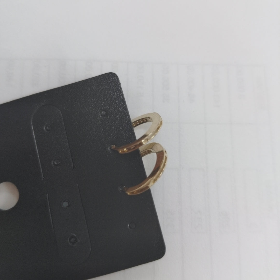 ARETES ARRACADAS CON CIRCONIAS 14K 1.2 GR (NUEVO)