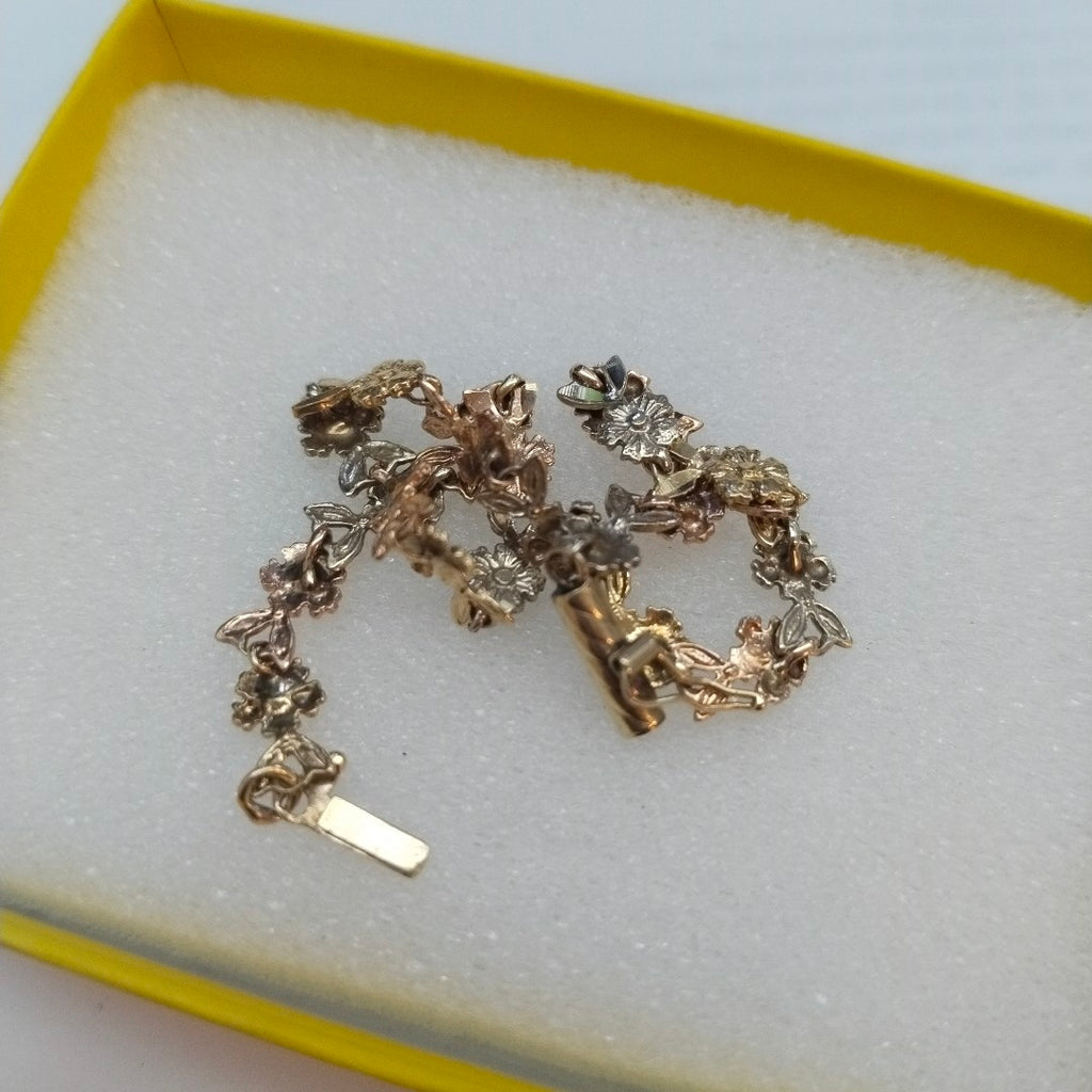 PULSERA ORO COMBINADO 14 K 5.4 GRMS (SEMINUEVO)