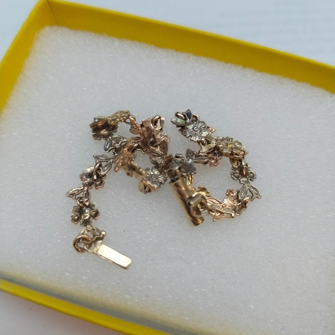 PULSERA ORO COMBINADO 14 K 5.4 GRMS (SEMINUEVO)
