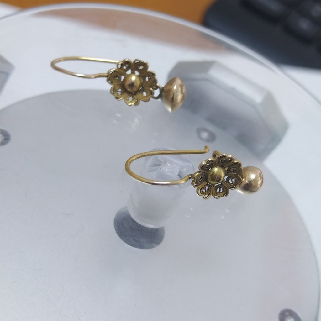 ARETES PAR ORO 8 K 1,60 GRMS (SEMINUEVO)
