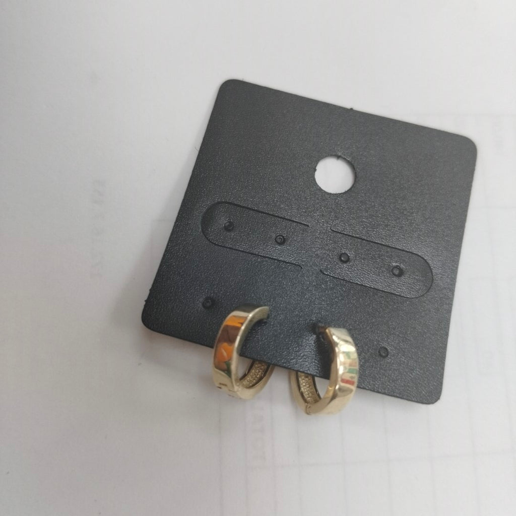 ARETES HUGGIES C CIRCONIAS 14K 2.2 GR (NUEVO)
